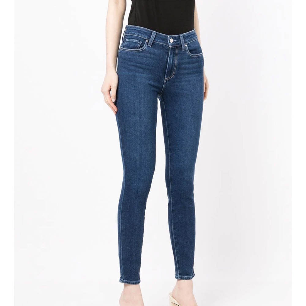 PAIGE Muse high waisted skinny jeans in first date (dark  blue) size US 26
